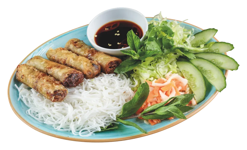 Bún Nem Chay – vegetariska friterade vårrullar på Mama Viêt i Solna